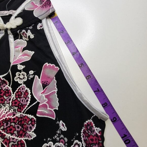 Chinese Mandarin Collar Dress Chinese Cheongsam Style Sleeveless- Size S/M - Picture 11 of 14